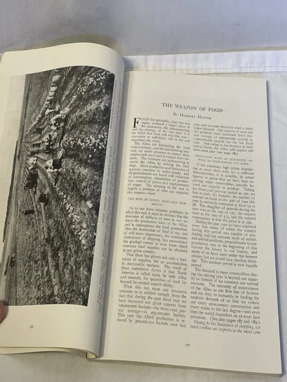 VINTAGE Sept 1917 National Geographic Magazine Vol 32 No 3 Herbert Hoover WWI